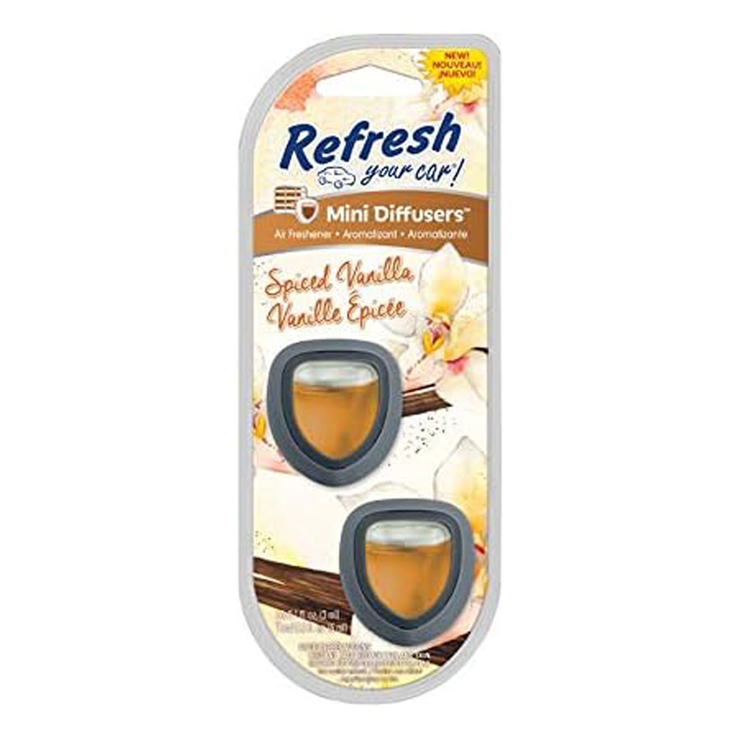 Refresh Your Car Mini Diffusers, 2pk - Spiced Vanilla