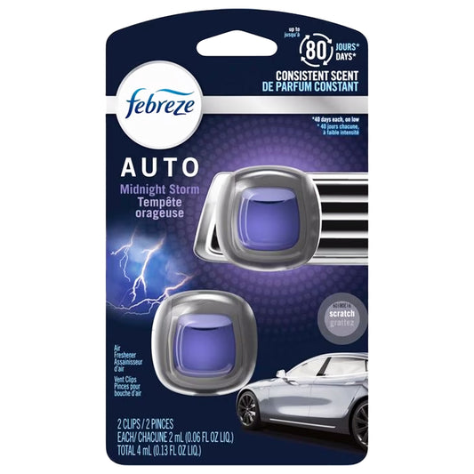 Febreze Vent Clip, 2pk - Midnight Storm