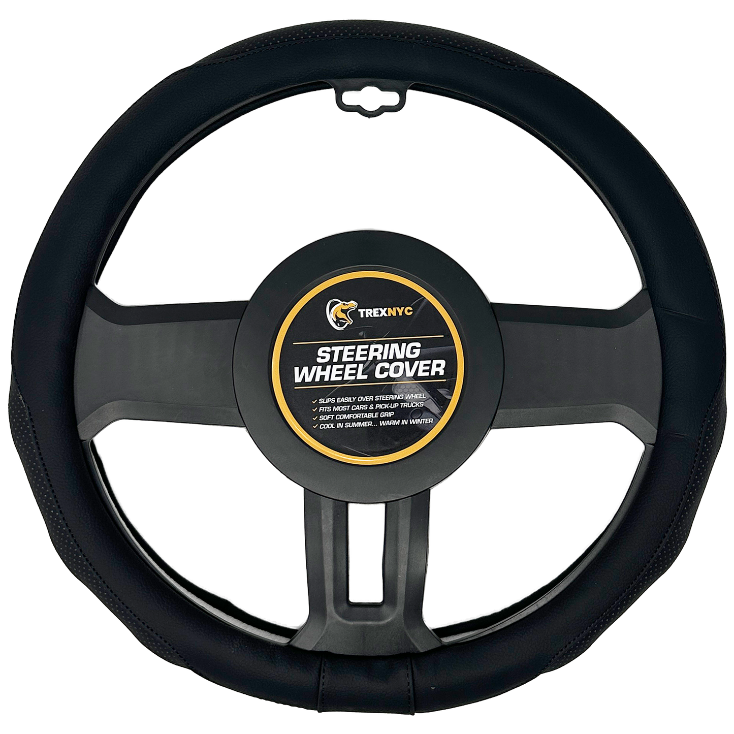 TrexNYC Steering Wheel Cover - Ultimate Black